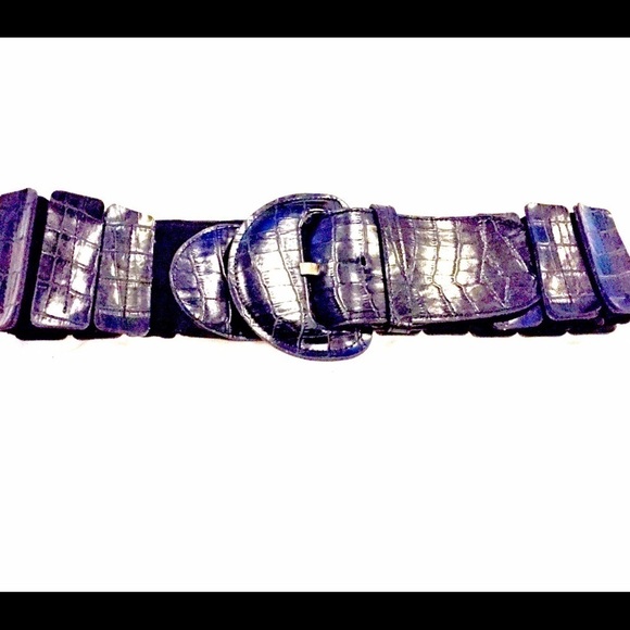 Bebe Black Leather Belt